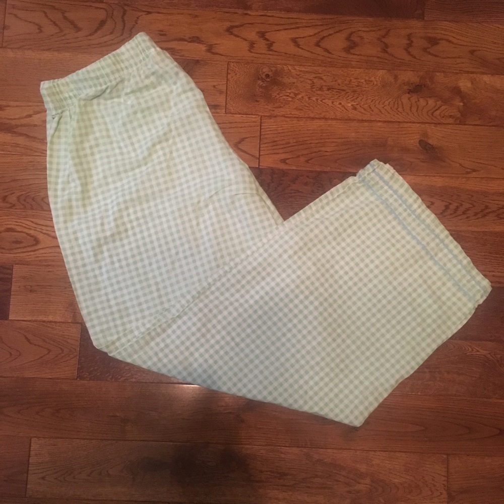 Tommy Hilfiger green gingham sleep pants women’s L